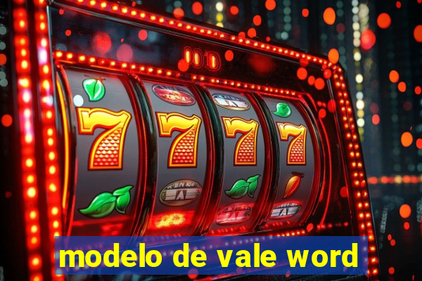 modelo de vale word